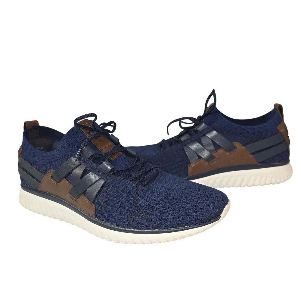 Cole Haan GrandMotion Shoes Men 10.5M Navy Ink Woven Stitchlite Knit Comfort